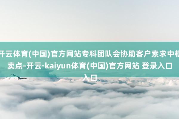 开云体育(中国)官方网站专科团队会协助客户索求中枢卖点-开云·kaiyun体育(中国)官方网站 登录入口